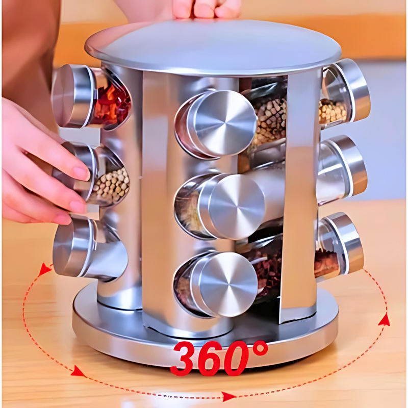 PORTA TEMPEROS GOURMET GIRATÓRIO 12 POTES - PROMOÇÃO POR TEMPO LIMITADO