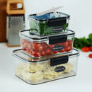 Kit 5 Potes Herméticos com Trava e Alta Vedação